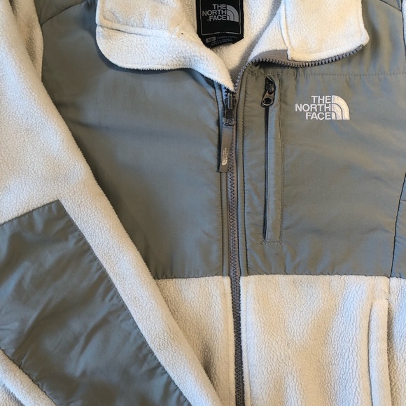 North Face Jacket Denali Two Tone Fleece White and Gray Size XS - Picture 3 of 6